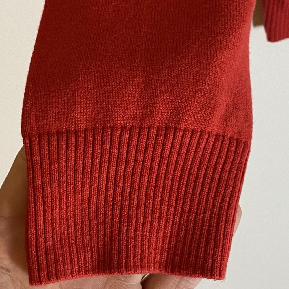 Jeanne Pierre Sweater Womens Medium Red Cowl Neck Classic Preppy Christmas Style - Picture 5 of 15